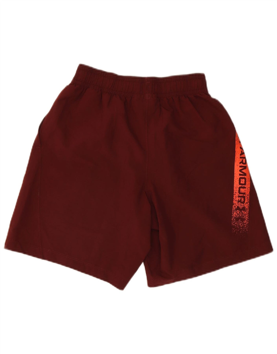 Under Armour Mens Graphic Sport Shorts Small Maroon Colourblock Polyester