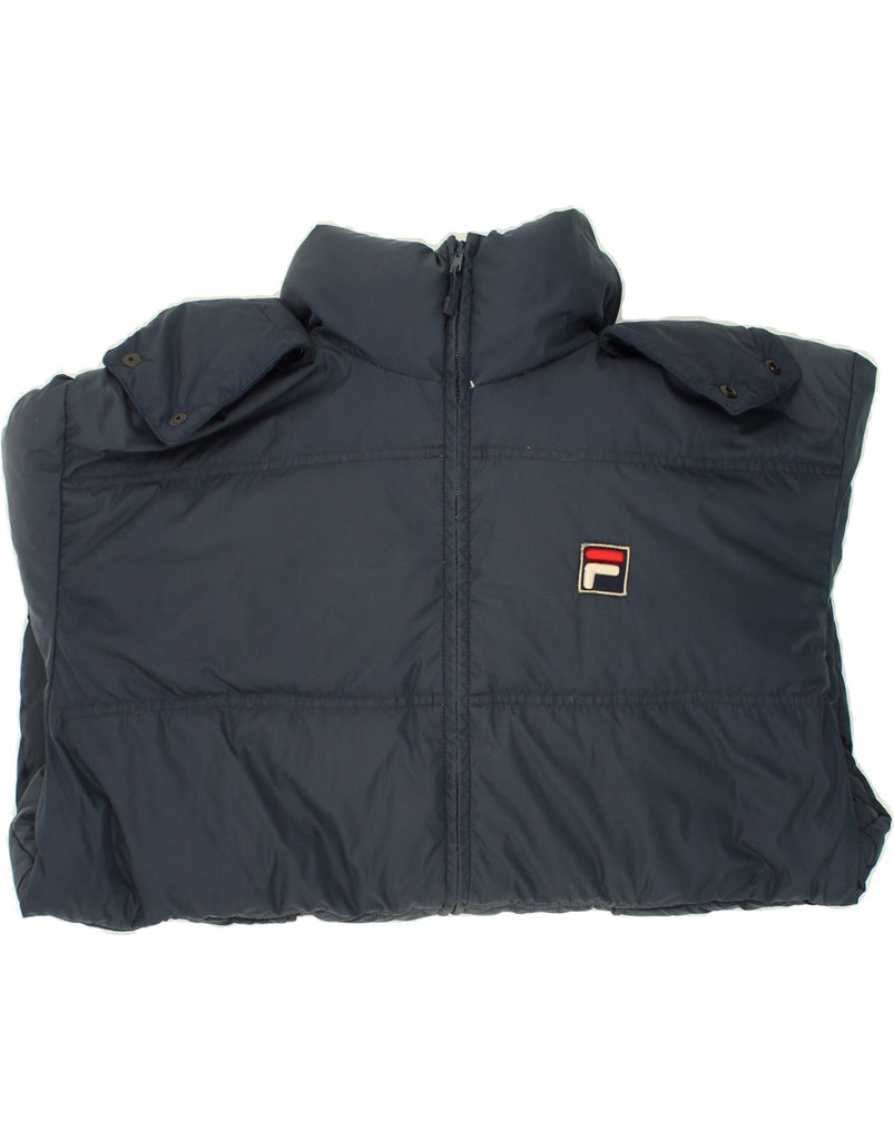 FILA Mens Padded Jacket IT 52 XL Navy Blue Polyamide | Vintage Fila | Thrift | Second-Hand Fila | Used Clothing | Messina Hembry 