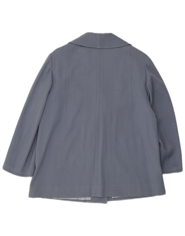Vintage Womens 3 Button Blazer Jacket UK 14 Medium Blue