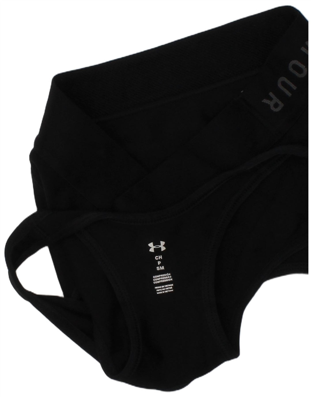 Under Armour Womens Compression Graphic Sport Bra Top Small Black Sports