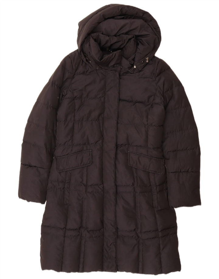 Geox Womens Hooded Padded Coat UK 12 Medium  Black Polyester