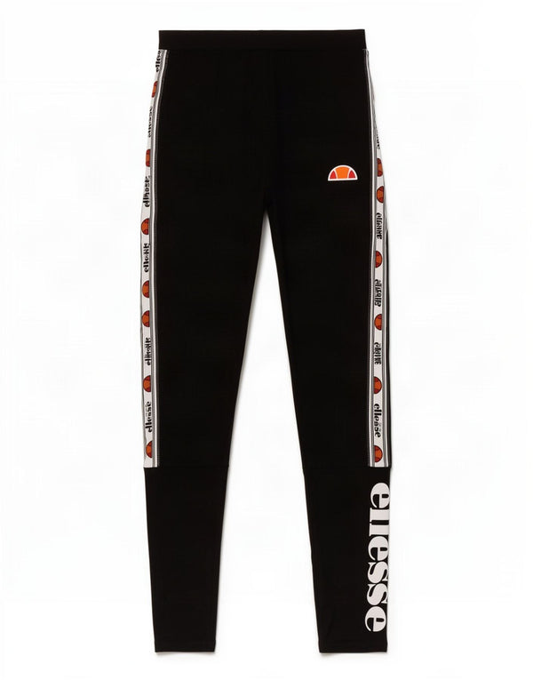 Ellesse Womens Graphic Leggings UK 10 Small Black Colourblock Cotton