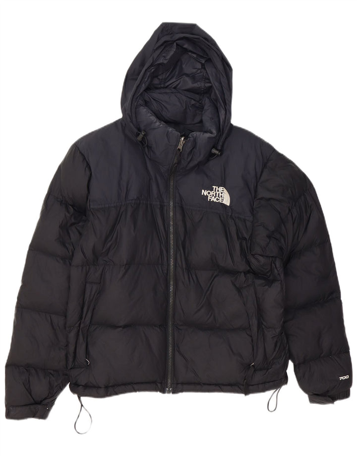 The North Face Womens Hooded Padded Jacket UK 14 Medium Black Nylon