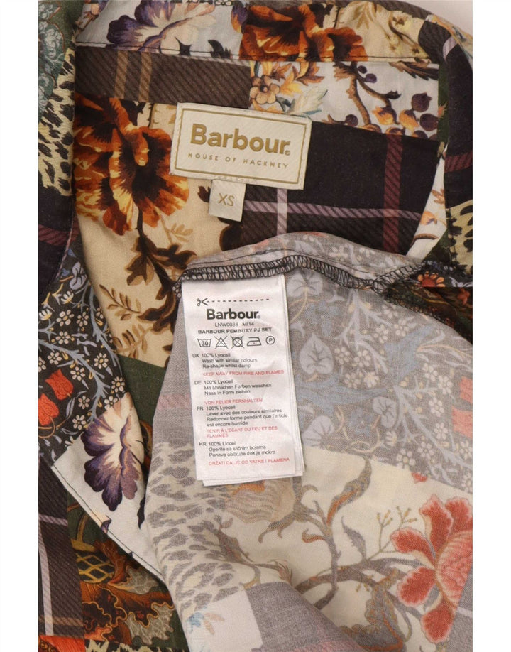Barbour Womens Sleepwear 2 Piece Set UK 6 XS W26 Multicoloured Patchwork