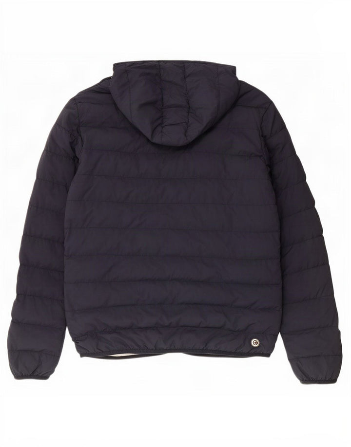 Colmar Mens Hooded Padded Jacket IT 52 Large Navy Blue Polyamide