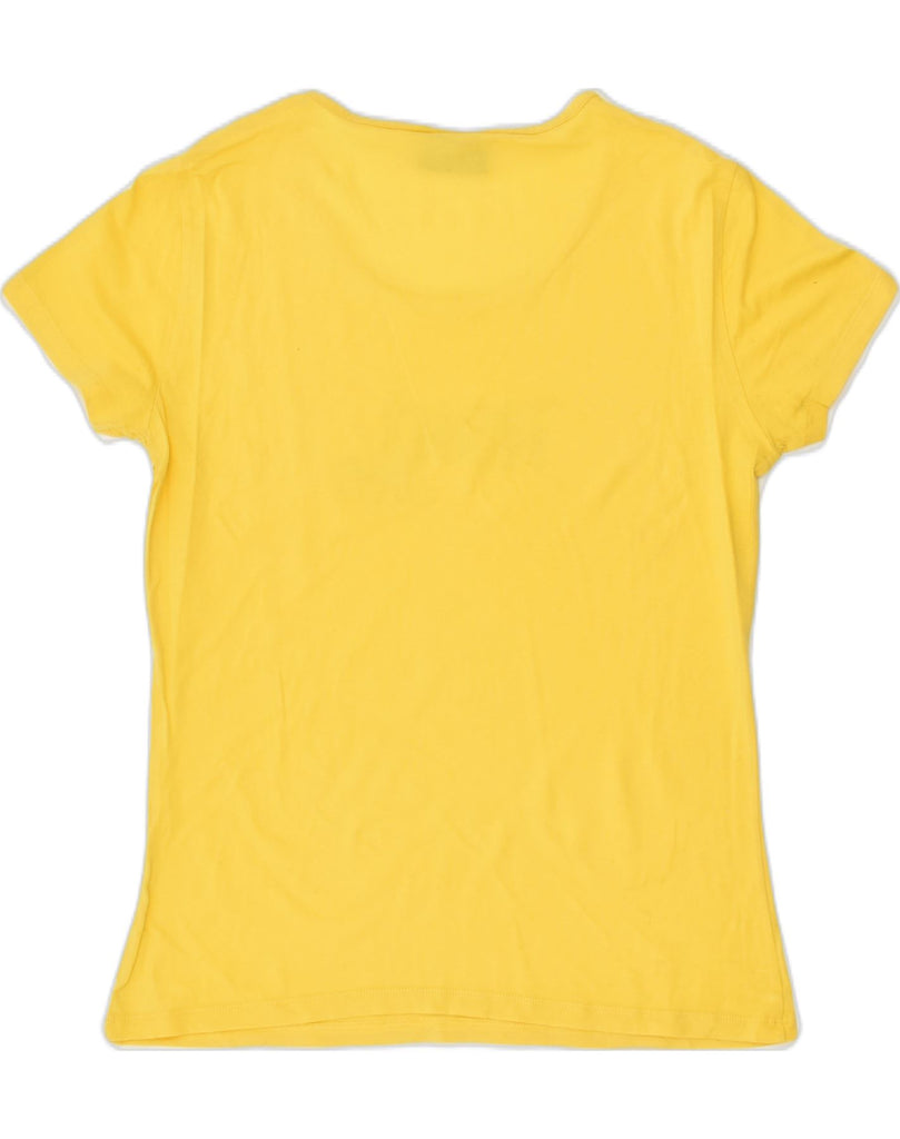 TRUSSARDI JEANS Girls Graphic T-Shirt Top 13-14 Years Large Yellow | Vintage Trussardi Jeans | Thrift | Second-Hand Trussardi Jeans | Used Clothing | Messina Hembry 