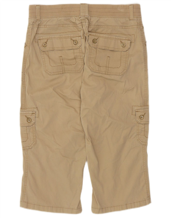 LEE Womens Straight Cargo Capri Trousers US 8 Medium W30 L18 Beige Cotton