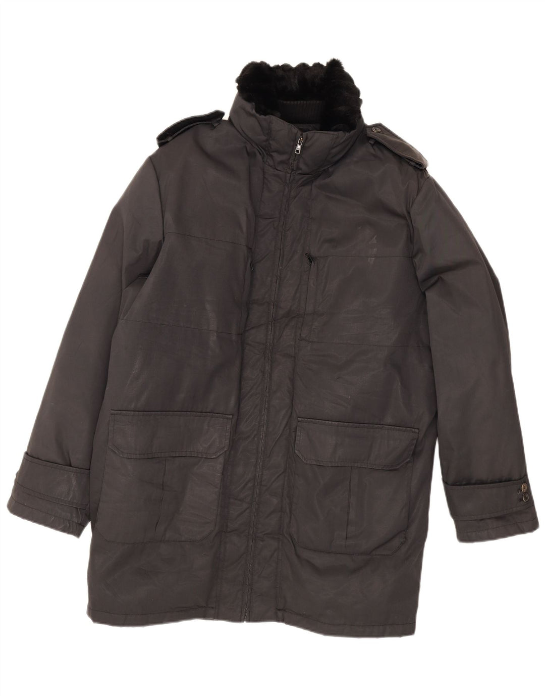 Blumarine Mens Parka Jacket UK 40 Large Black