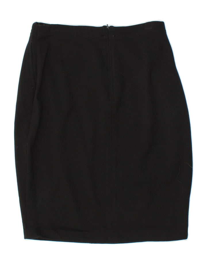 J. CREW Womens Pencil Skirt US 8 Medium W28 Black Rayon Vintage J. Crew and Second-Hand J. Crew from Messina Hembry 