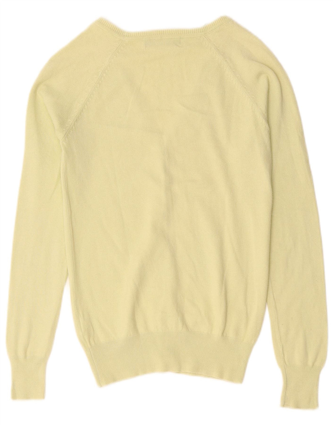 ZARA Womens Cardigan Sweater UK 8 Small Green Cotton