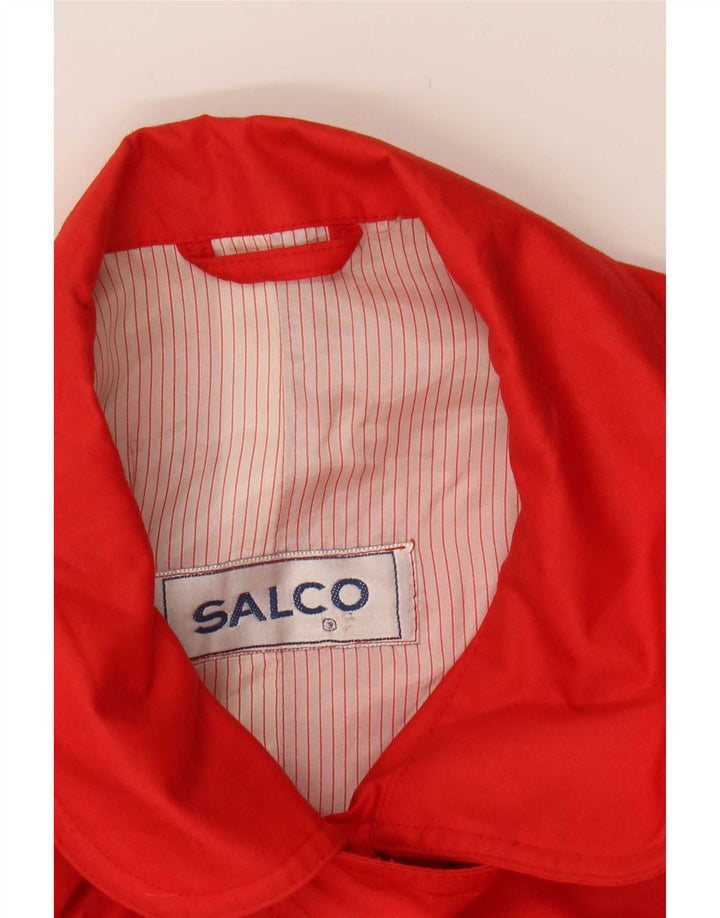 Salco Womens Trench Coat UK 12 Medium Orange