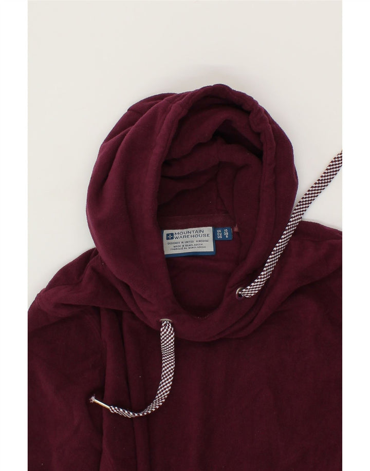 MOUNTAIN WAREHOUSE Womens Oversized Fleece Jumper UK 10 Small Burgundy Vintage Mountain Warehouse and Second-Hand Mountain Warehouse from Messina Hembry 