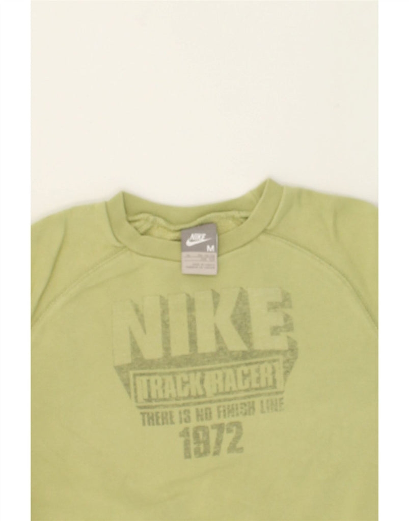 NIKE Boys Graphic Sweatshirt Jumper 5-6 Years Medium Green Cotton | Vintage Nike | Thrift | Second-Hand Nike | Used Clothing | Messina Hembry 