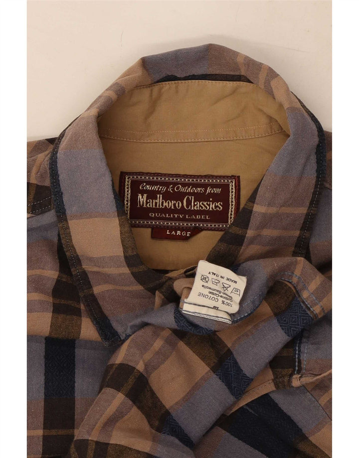 Marlboro Classics Mens Shirt Large Multicoloured Check Cotton