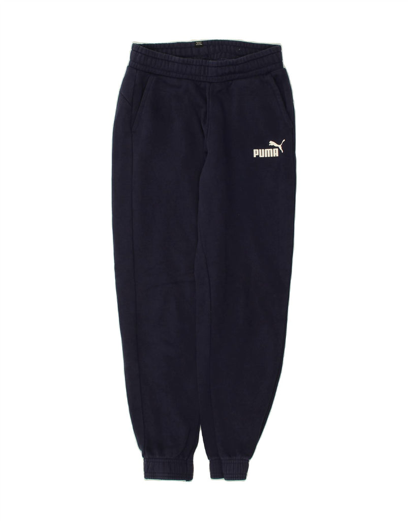 PUMA Boys Tracksuit Trousers Joggers 13-14 Years Navy Blue Cotton | Vintage Puma | Thrift | Second-Hand Puma | Used Clothing | Messina Hembry 