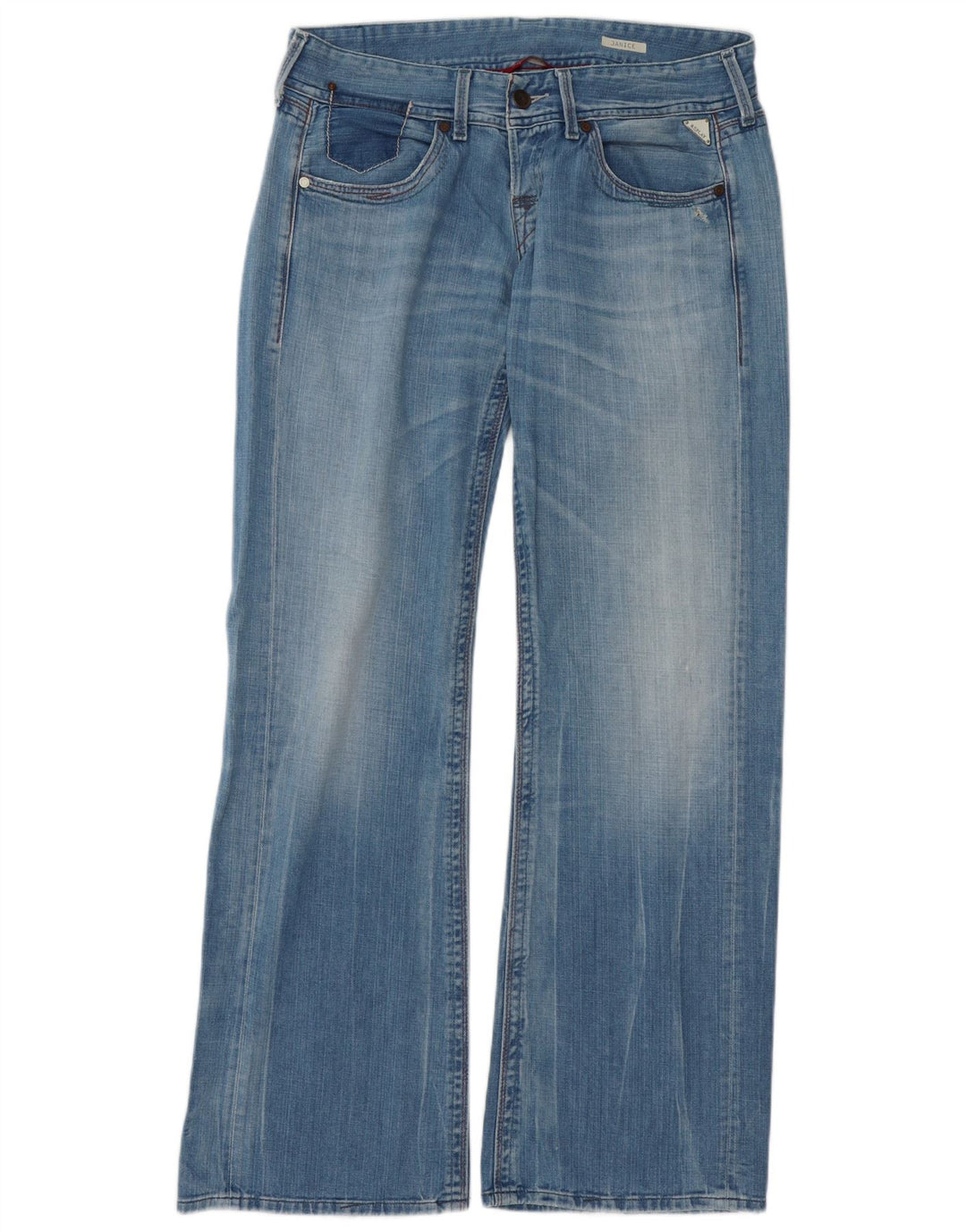 Replay Womens Janice Bootcut Jeans W31 L34 Blue Cotton
