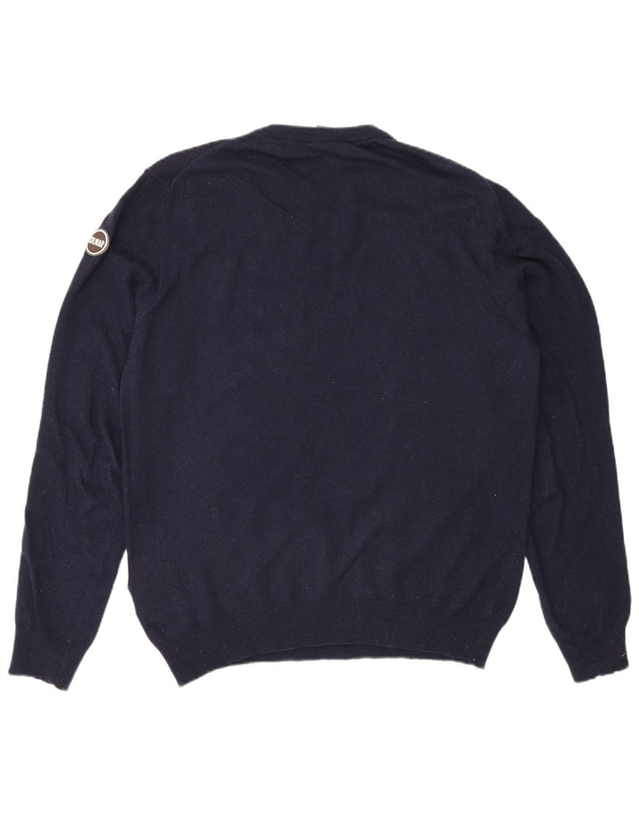 Colmar Mens Crew Neck Jumper Sweater Large Navy Blue Polyamide