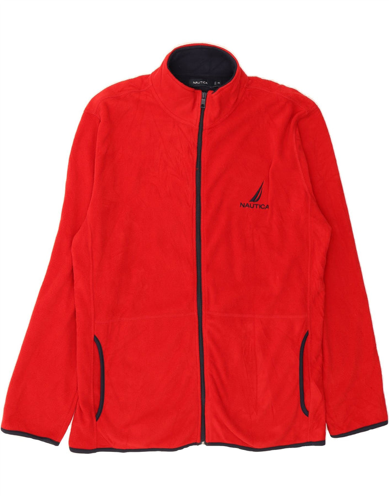 NAUTICA Womens Fleece Jacket UK 20 2XL Red Polyester Vintage Nautica and Second-Hand Nautica from Messina Hembry 