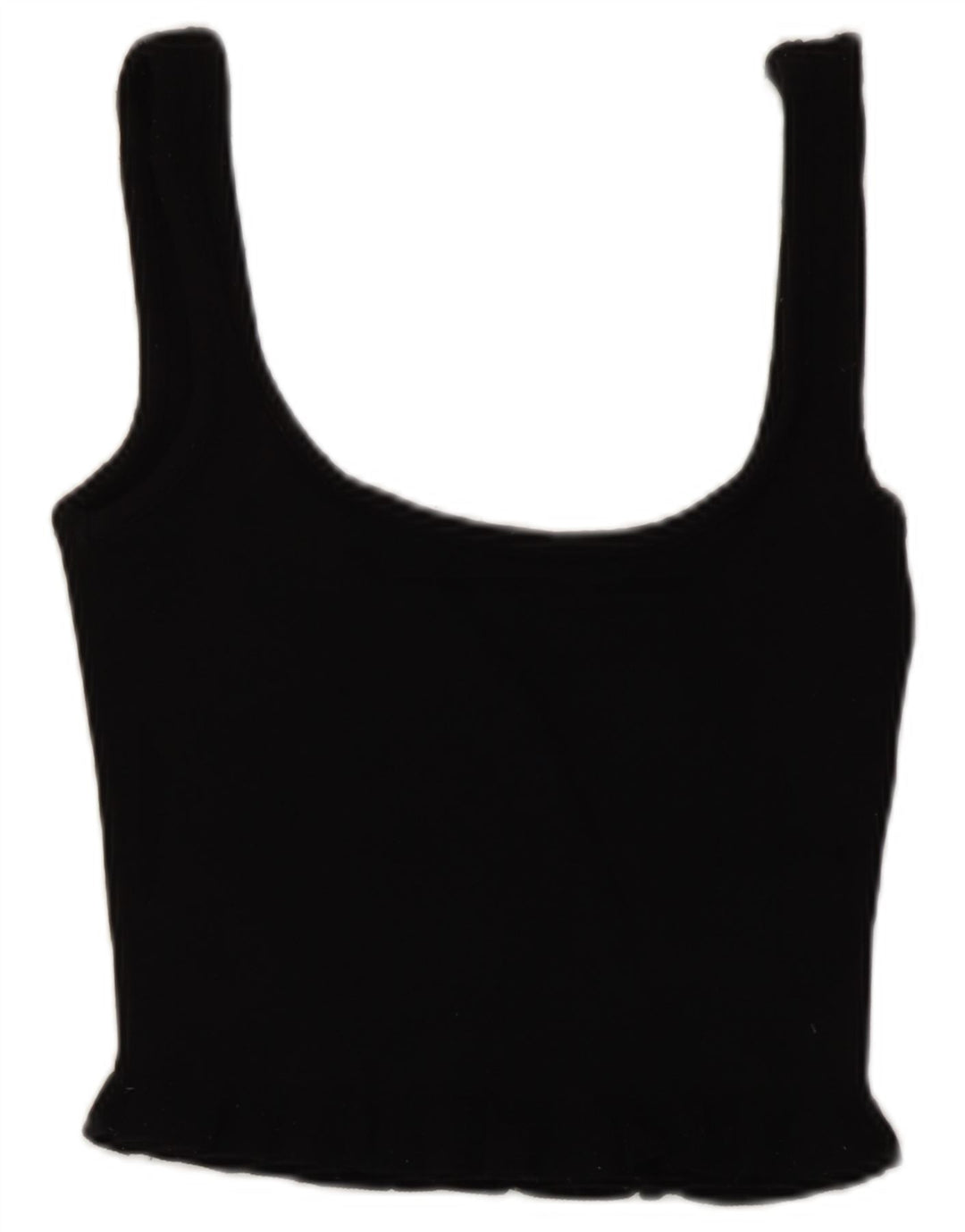 Zara Womens Crop Top UK 8 Small Black Viscose
