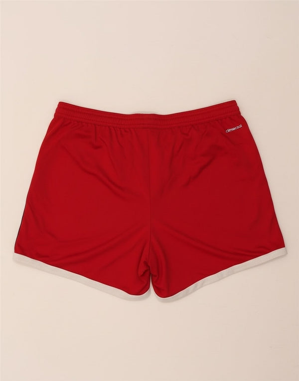 Adidas Womens Climacool Sport Shorts UK 16/18 Large  Red Polyester