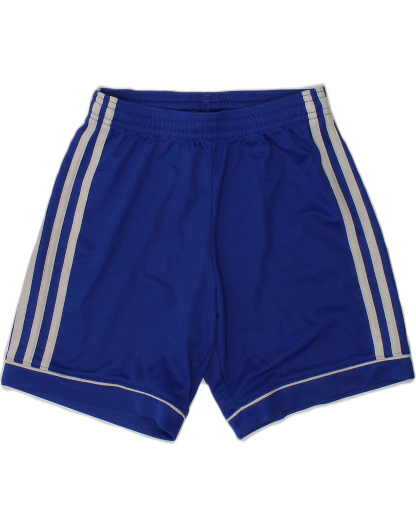 ADIDAS Boys Climalite Sport Shorts 9-10 Years Blue Polyester | Vintage Adidas | Thrift | Second-Hand Adidas | Used Clothing | Messina Hembry 