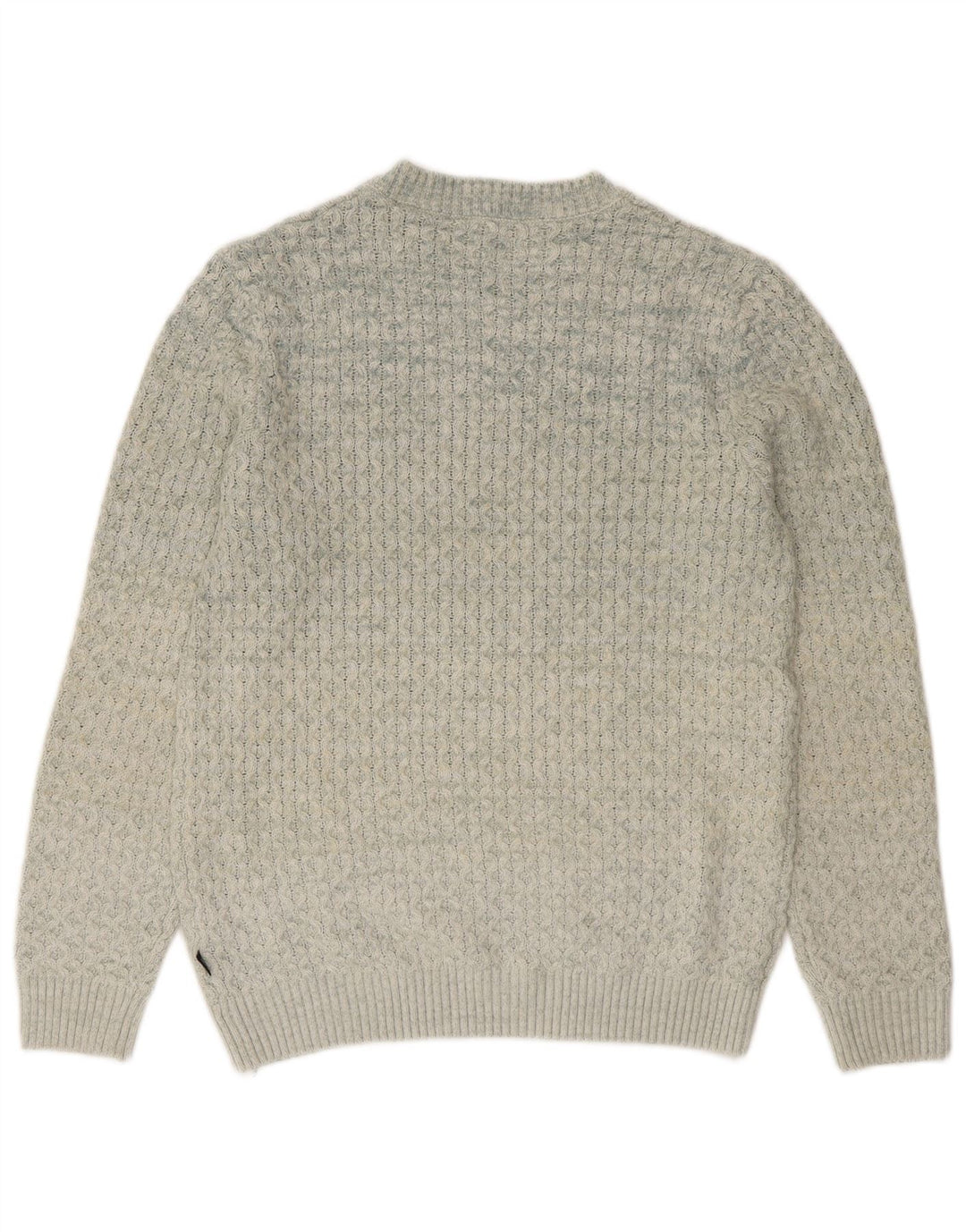 Jack & Jones Mens Crew Neck Jumper Sweater Large Grey Acrylic