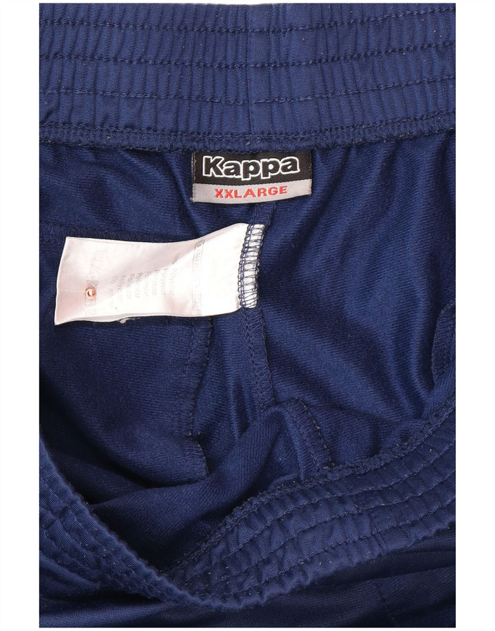 KAPPA Mens Graphic Tracksuit Trousers 2XL  Navy Blue Colourblock Polyester