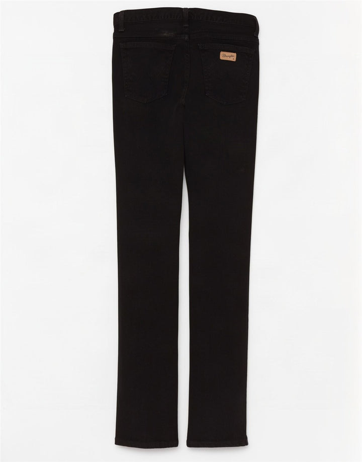 Wrangler Mens Slim Straight Jeans W32 L32 Black Cotton