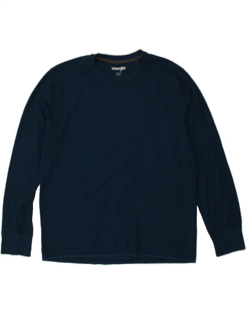 WRANGLER Mens Top Long Sleeve XL Navy Blue Cotton | Vintage Wrangler | Thrift | Second-Hand Wrangler | Used Clothing | Messina Hembry 