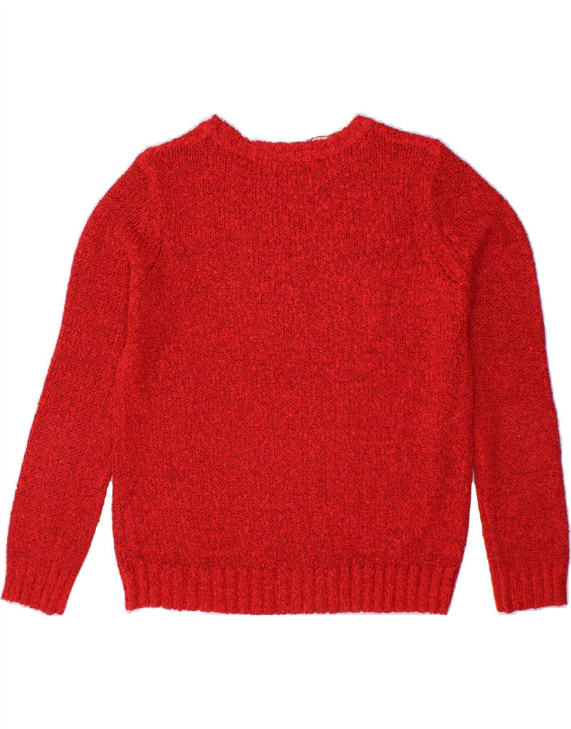 DACK'S Womens Boat Neck Jumper Sweater UK 14 Medium Red Flecked Acrylic | Vintage Dack's | Thrift | Second-Hand Dack's | Used Clothing | Messina Hembry 