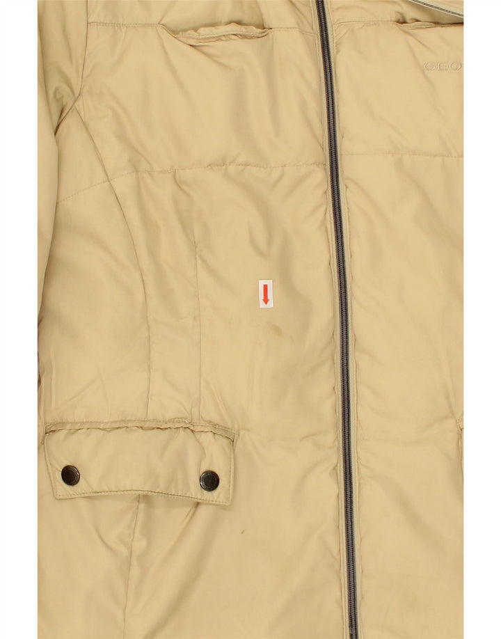 GEOX Womens Padded Jacket UK 10 Small  Beige Polyester Vintage Geox and Second-Hand Geox from Messina Hembry 