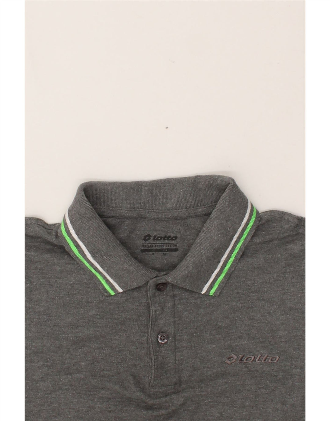 LOTTO Mens Polo Shirt Small Grey Cotton Vintage Lotto and Second-Hand Lotto from Messina Hembry 