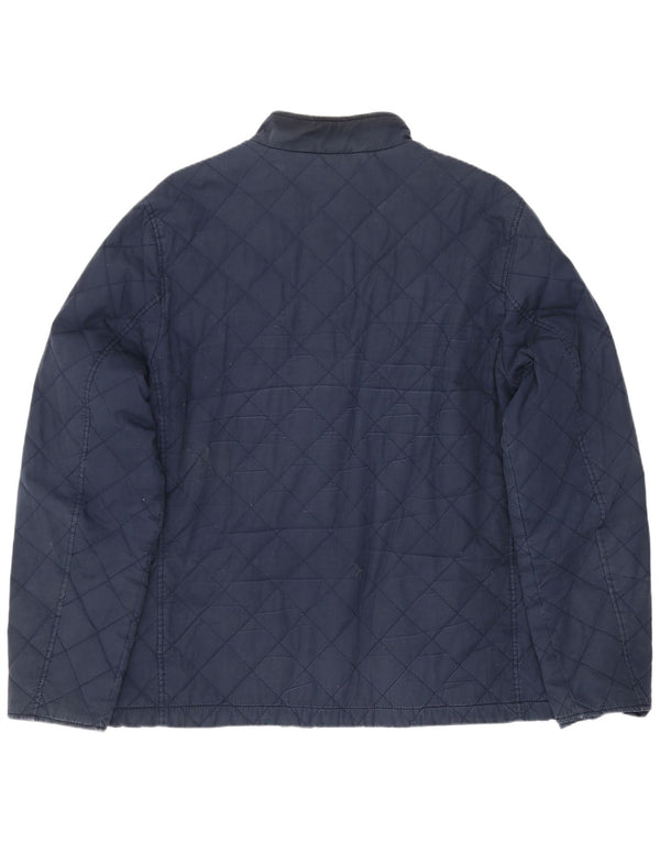 Jack Wills Mens Quilted Jacket UK 42 XL Navy Blue Cotton