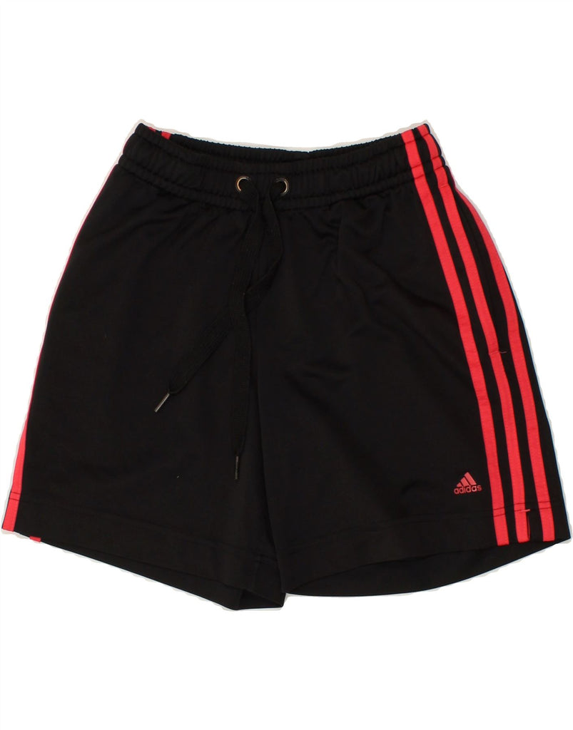 ADIDAS Womens Sport Shorts UK 4/6 XS Black Polyester | Vintage Adidas | Thrift | Second-Hand Adidas | Used Clothing | Messina Hembry 