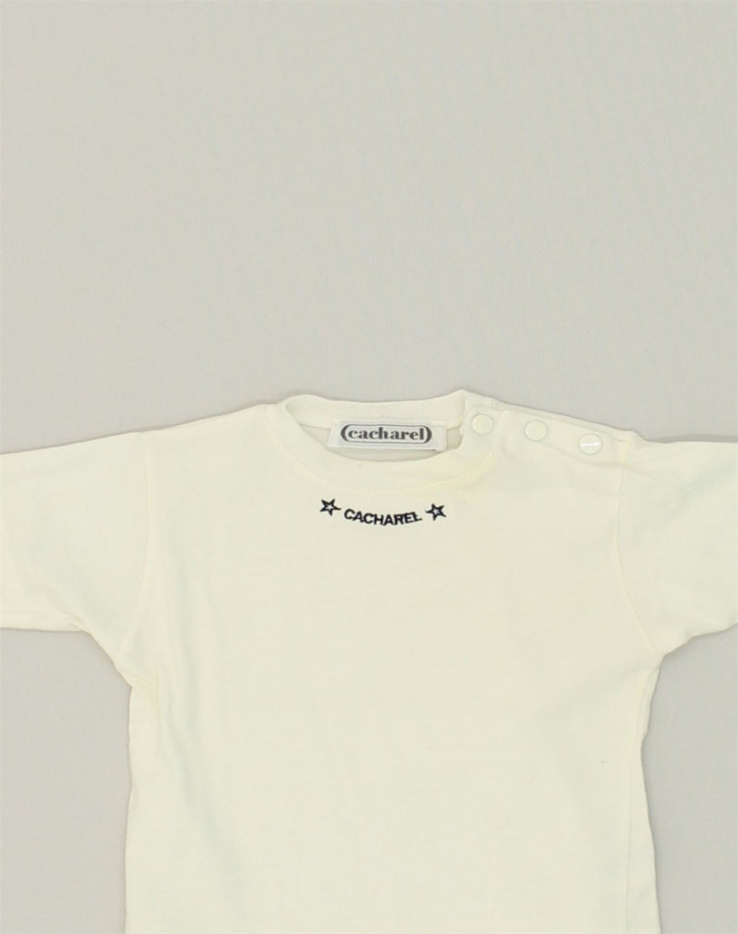 CACHAREL Boys T-Shirt Top 2-3 Years White Cotton | Vintage Cacharel | Thrift | Second-Hand Cacharel | Used Clothing | Messina Hembry 