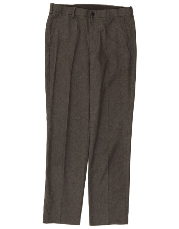 Marks & Spencer Mens Straight Regular Fit Chino Trousers W32 L31 Grey