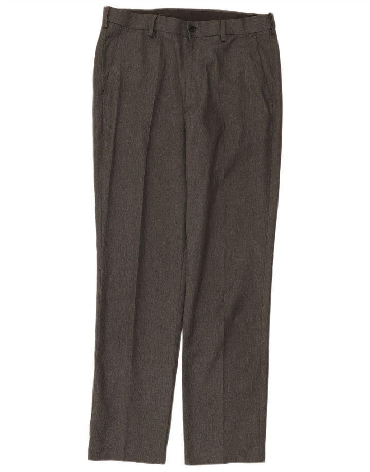 Marks & Spencer Mens Straight Regular Fit Chino Trousers W32 L31 Grey