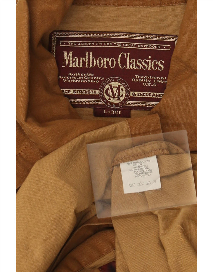 Marlboro Classics Mens Trench Coat UK 40 Large Brown Cotton