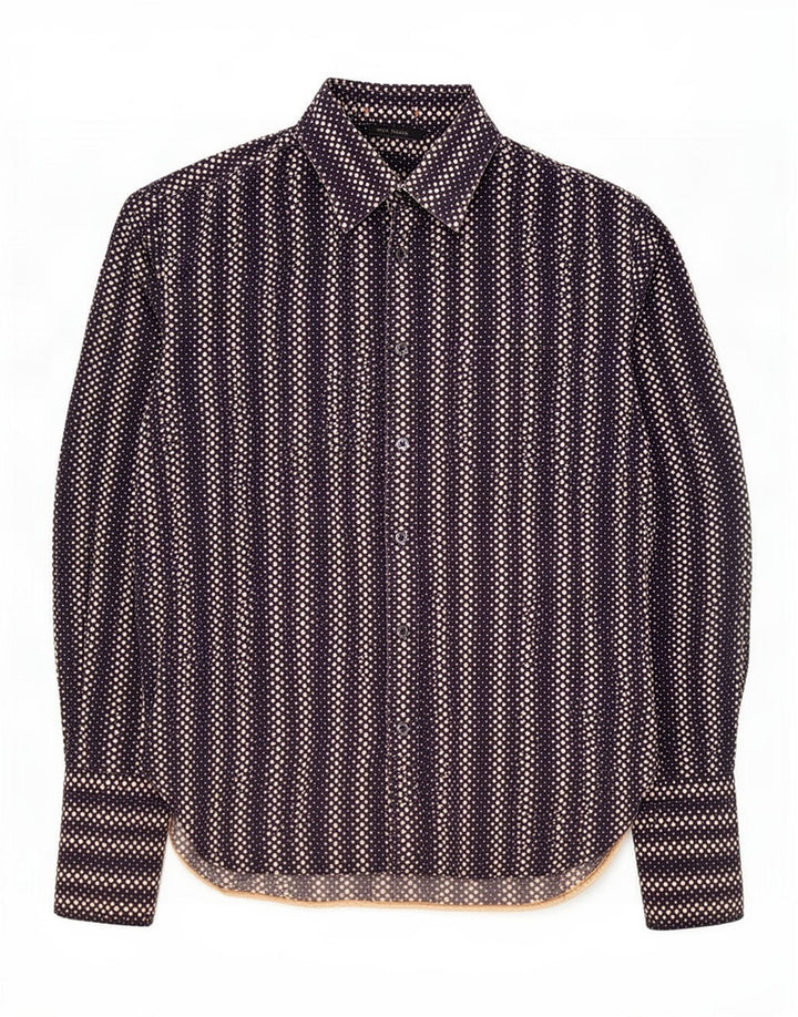 Paul Smith Mens Shirt Medium Navy Blue Spotted Cotton
