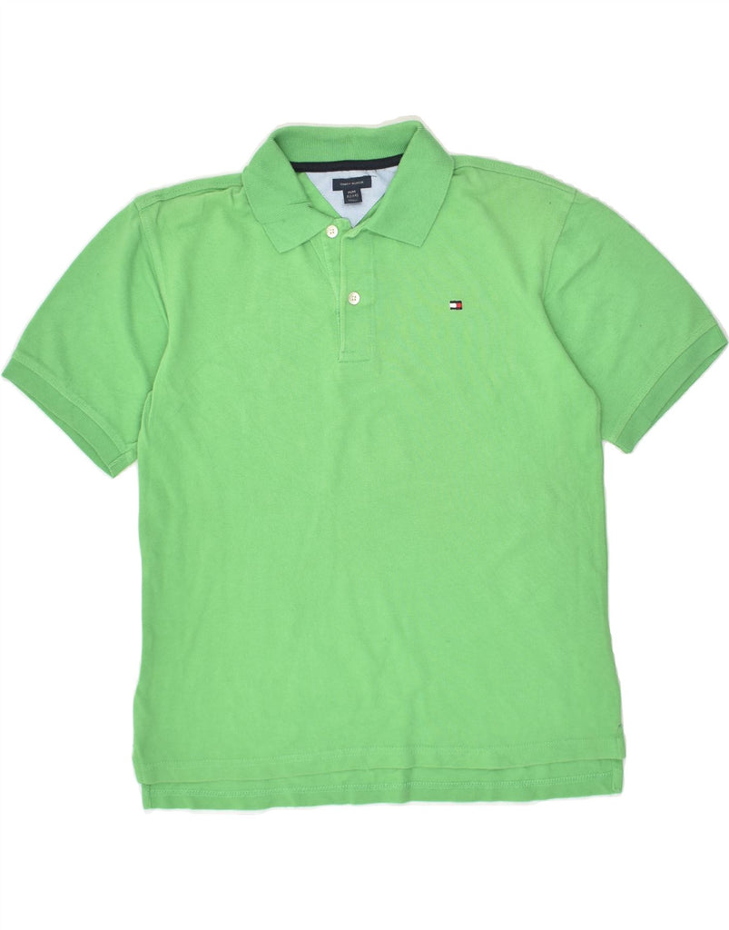 TOMMY HILFIGER Boys Polo Shirt 12-13 Years Medium Green Cotton | Vintage Tommy Hilfiger | Thrift | Second-Hand Tommy Hilfiger | Used Clothing | Messina Hembry 