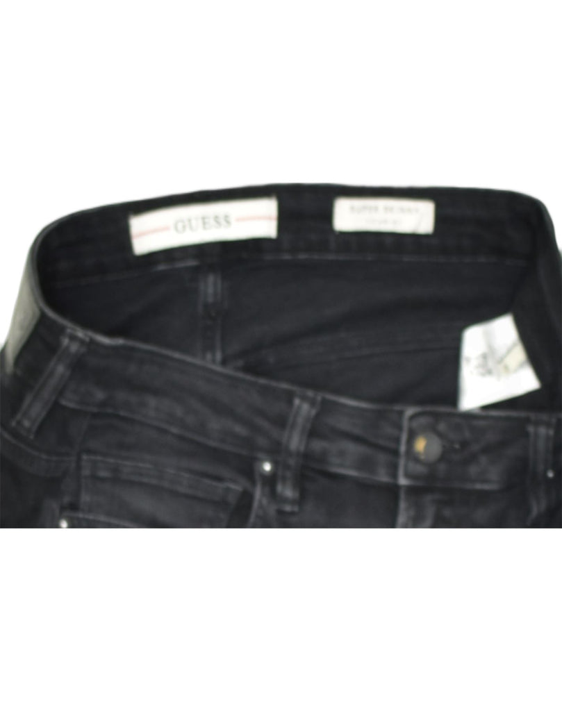 GUESS Mens Distressed Skinny Jeans W33 L26 Black Cotton | Vintage | Thrift | Second-Hand | Used Clothing | Messina Hembry 