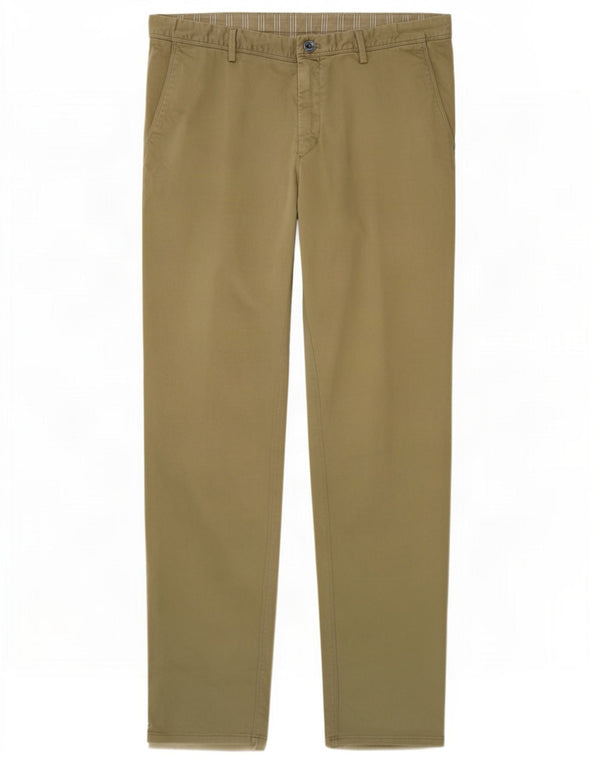 Massimo Dutti Mens Regular Fit Chino Trousers EU 44 Large W34 L32 Khaki