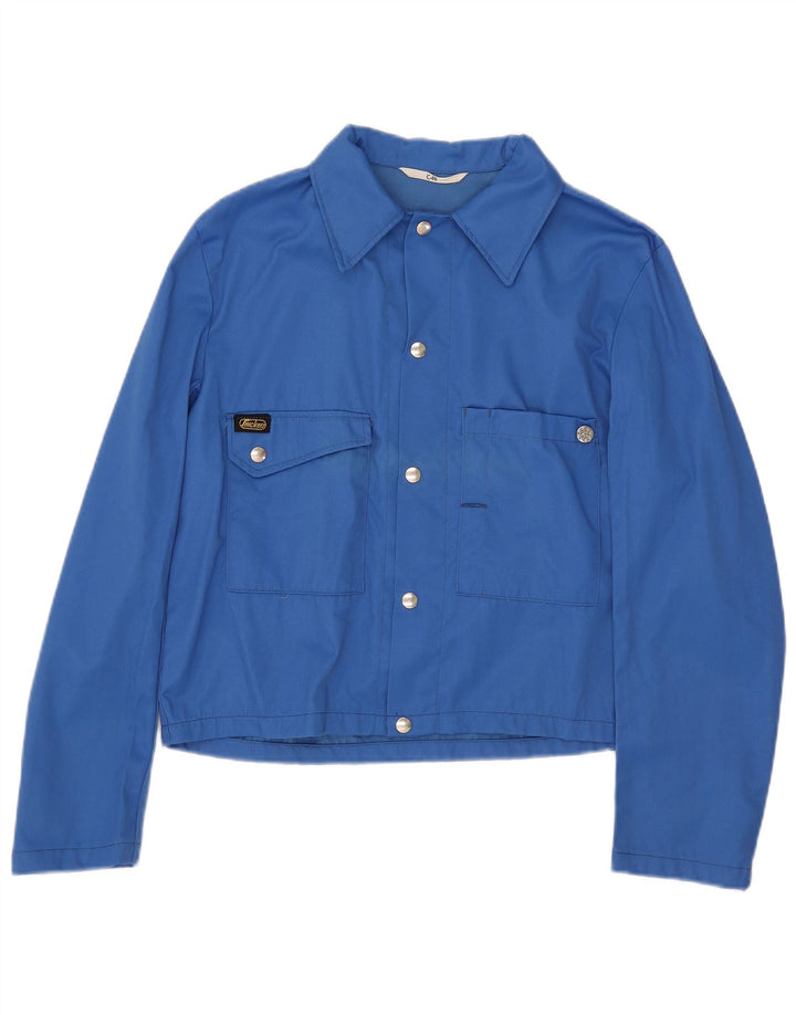 Snickers Womens Crop Bomber Jacket IT 48 XL Blue Nylon