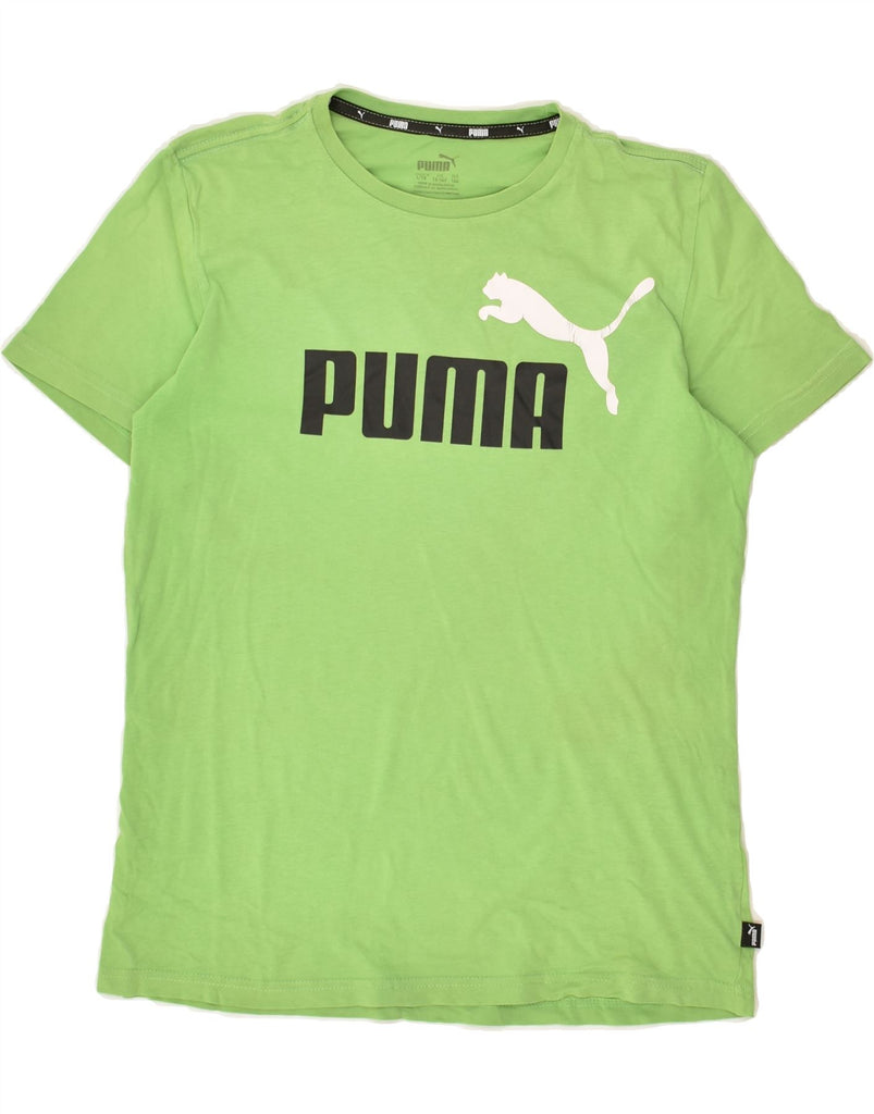 PUMA Girls Graphic T-Shirt Top 13-14 Years Green | Vintage Puma | Thrift | Second-Hand Puma | Used Clothing | Messina Hembry 