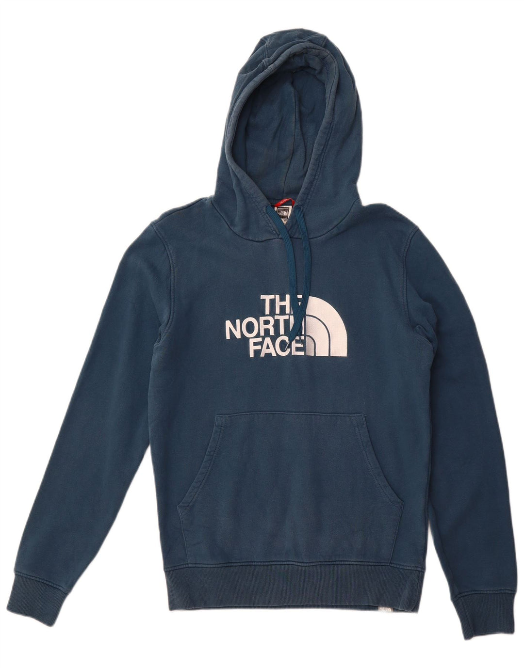 THE NORTH FACE Mens Graphic Hoodie Jumper Small Blue Cotton