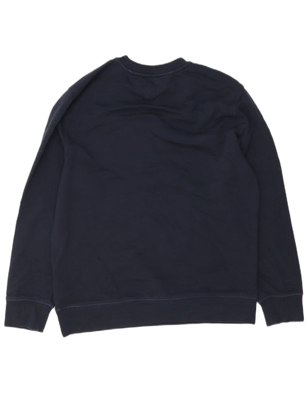 Tommy Hilfiger Mens Casual Fit Sweatshirt Jumper Large Navy Blue Cotton