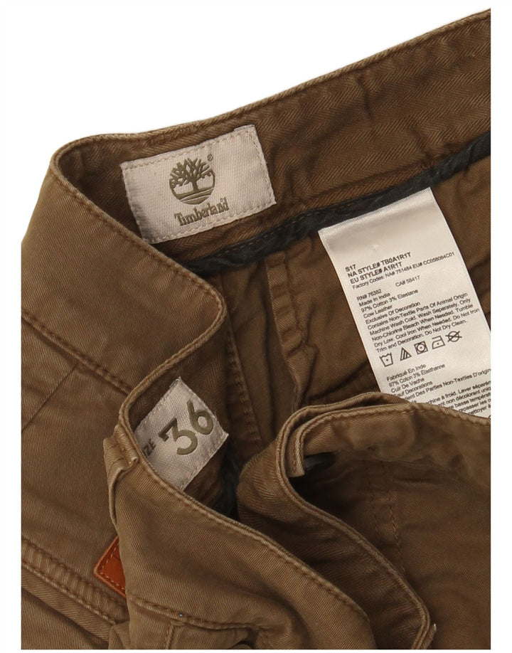 Timberland Mens Cargo Shorts W36 Large Brown Cotton