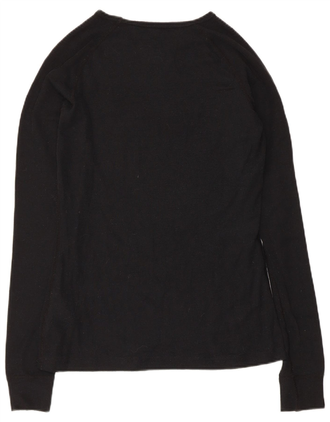 Mountain Warehouse Womens Top Long Sleeve UK 8 Small Black Wool