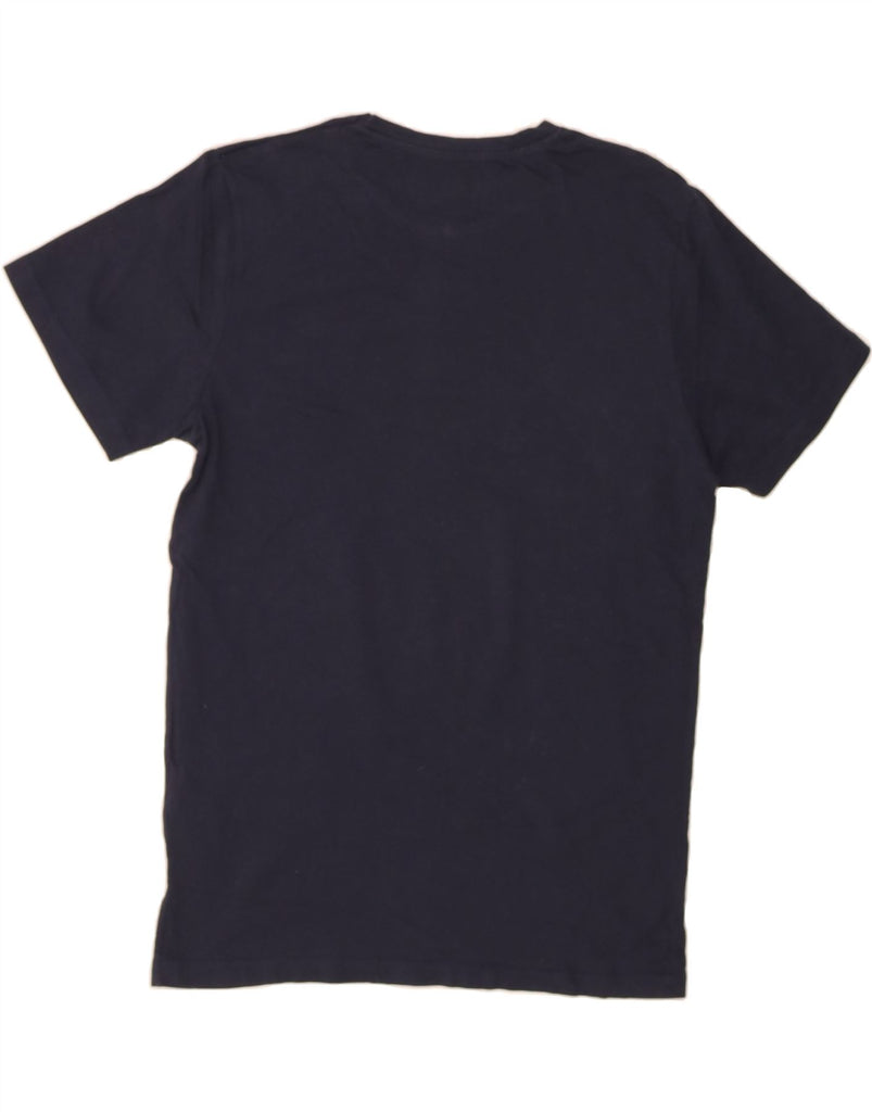 JACK & JONES Mens Regular Fit Graphic T-Shirt Top Medium Navy Blue Cotton Vintage Jack & Jones and Second-Hand Jack & Jones from Messina Hembry 