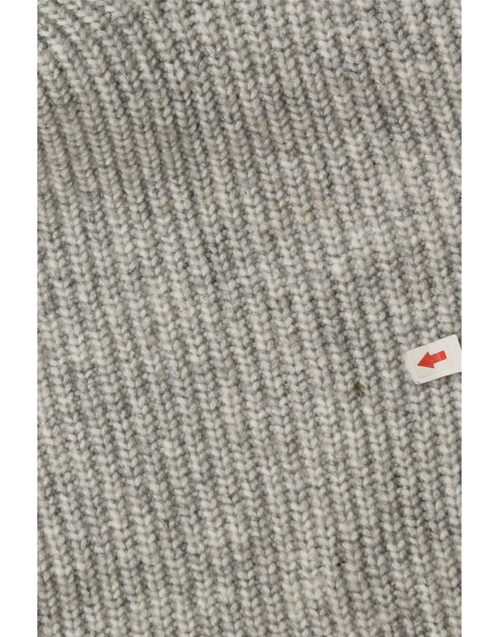 Marks & Spencer Womens V-Neck Jumper Sweater UK 14 Medium Grey Polyester
